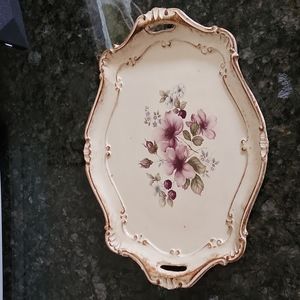 Vintage floral tray.  Purchased in Italy.